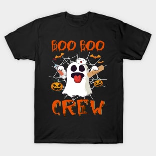 Boo Boo Crew Nurse Ghost Funny Halloween Costume Vintage Shirt T-Shirt